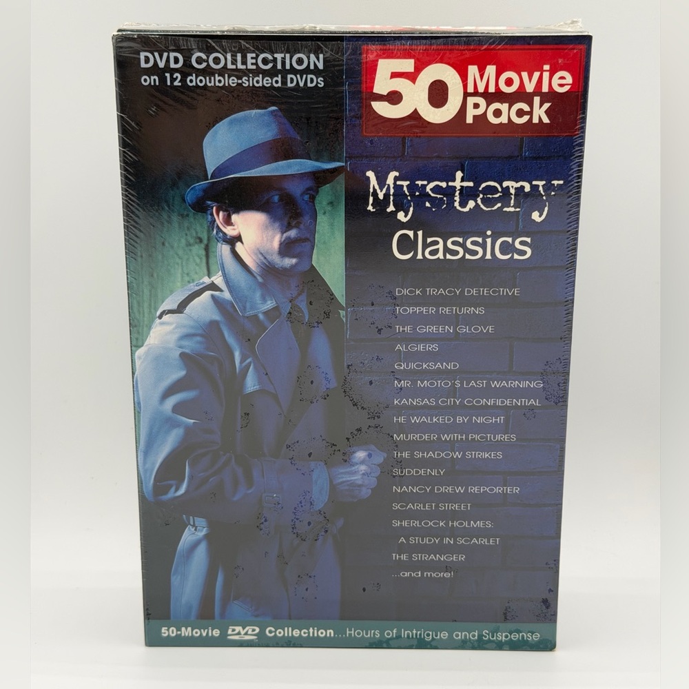 Mystery Classics 50 Movie Pack (DVD, 2006, 12-Disc Set) Dick Tracy - New Sealed